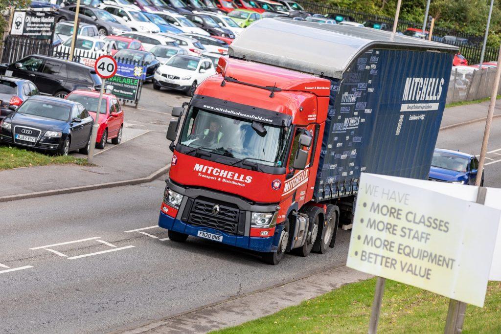 Mitchells lorry out for delivery