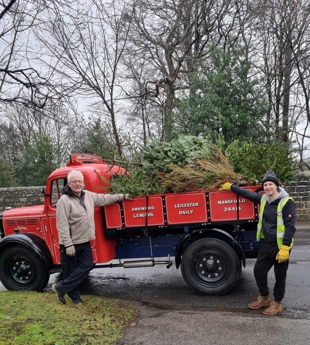 Mitchells team collecting christmas trees